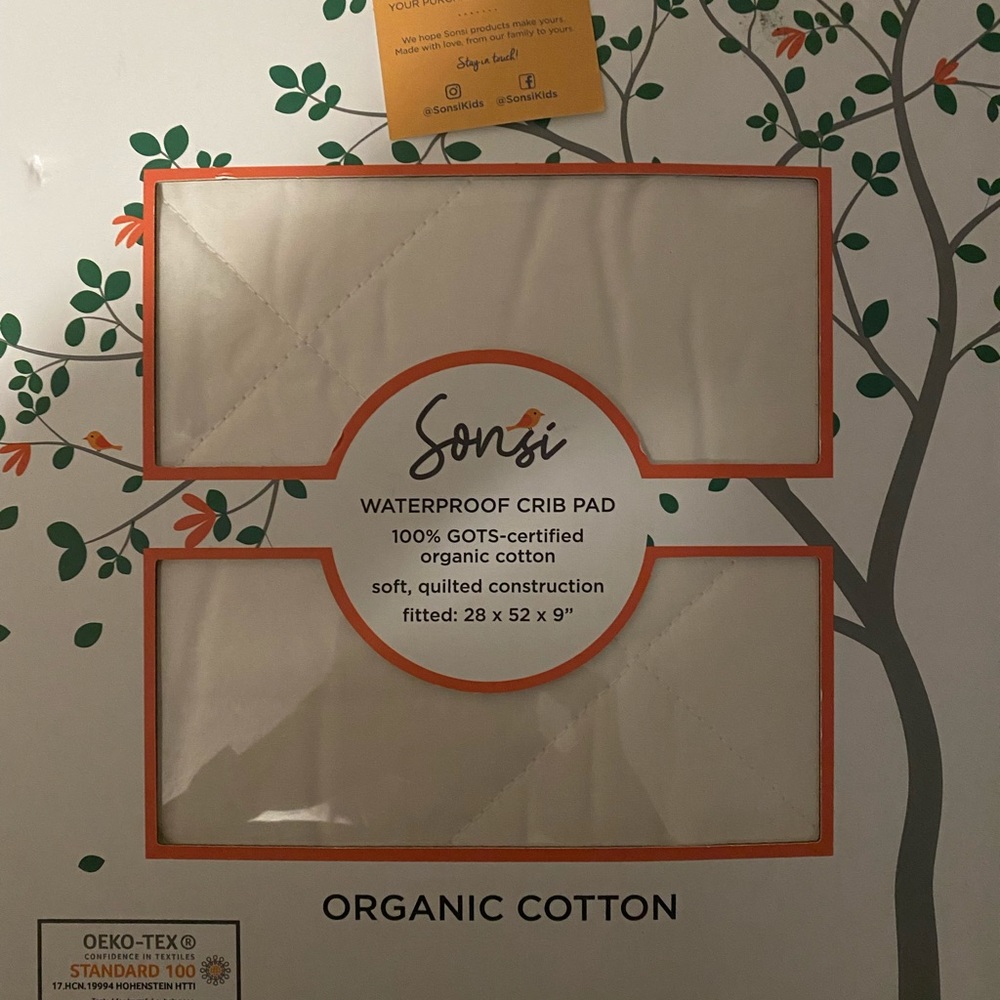 Sonsi organic waterproof mattress pad